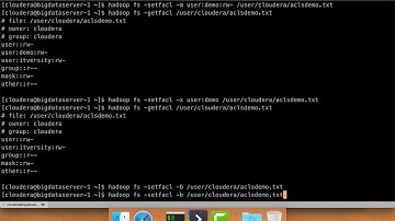 Cloudera Administration - Controlling Access Using ACLs - Removing ACLs