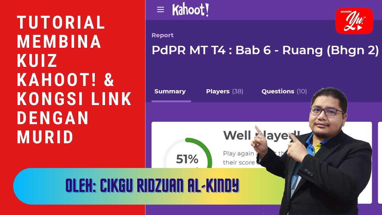 Kahoot - Tutorial Membina Kuiz dan Kongsi Pautan Kepada Murid - YouTube