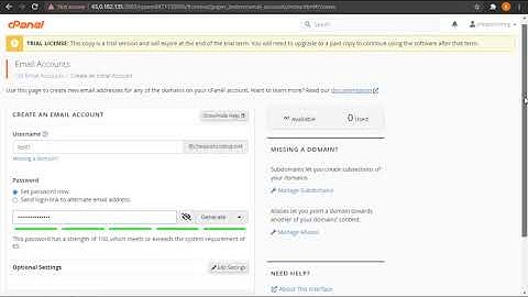 How to create email accounts from cPanel.