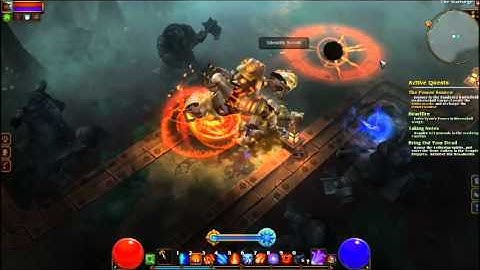 Torchlight II Fight Boss War Titan (Level 42 MAGE)