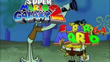 Super Mario Galaxy 2 vs Super Mario 64 Music (SpongeBob Wrong Notes)