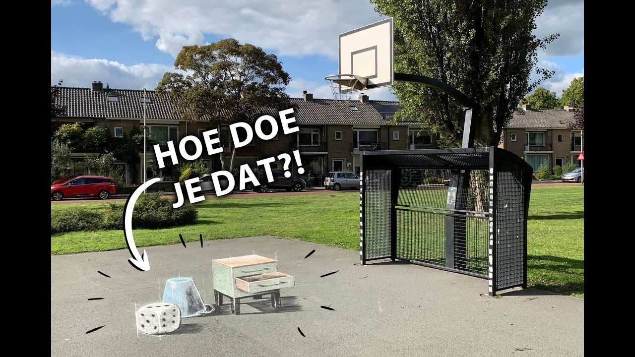 Hoe maak je een 3D stoepkrijt straattekening? (1/3)