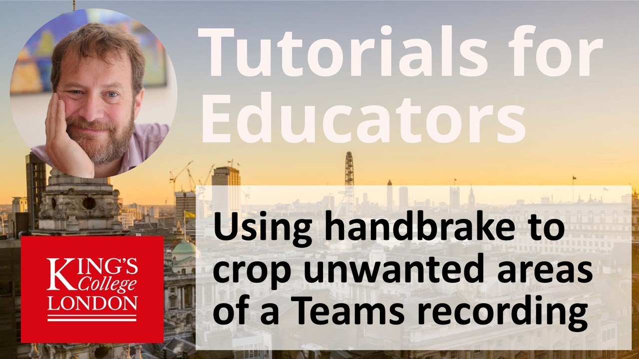Using Handbrake to Crop unwanted areas of a Teams recording YouTube