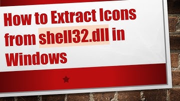 How to Extract Icons from shell32.dll in Windows