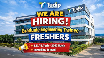 Tudip Technology Hiring Freshers 2025 | Graduate Engineering Trainee | Apply Now | BE/BTech Jobs