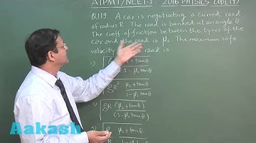 AIPMT 2016 Physics Solution Q. 117-120 Aakash (NEET Phase-I)