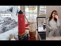 snow day!! new coffee recipe, workout + holiday blues  | vlogmas day 17