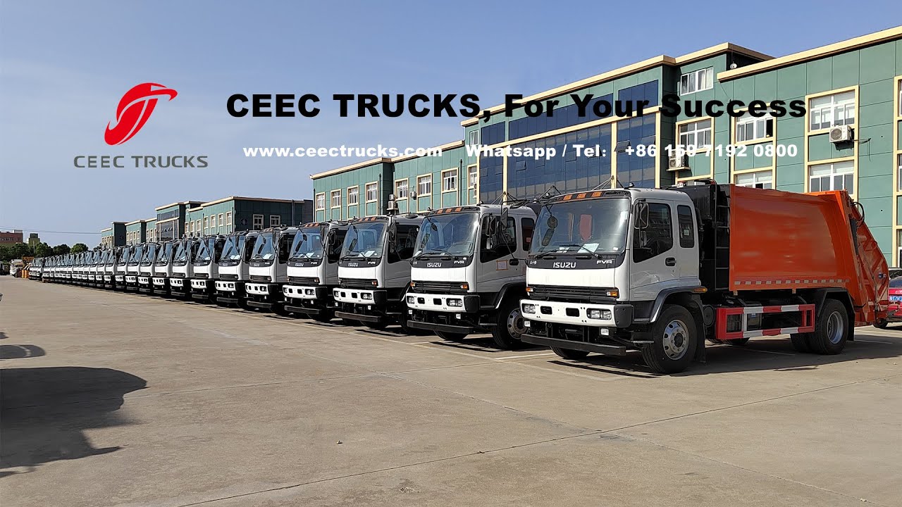 Best service for CEEC TRUCKS supplied garbage compactor vehicle ISUZU 12cbm compactor truck