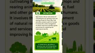 Introduction of "Agriculture"...🍀🌏#agricultural #notes #premium #cultivation #Define #vedio