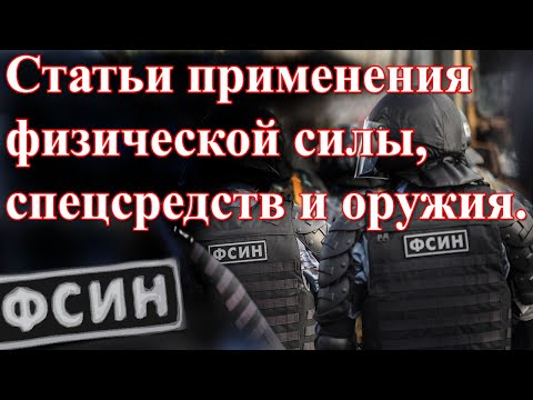 ФСИН. Применение физической силы, спецсредств и оружия.