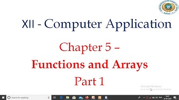 12 CA PHP Chapter 5 Function & Array Part 1