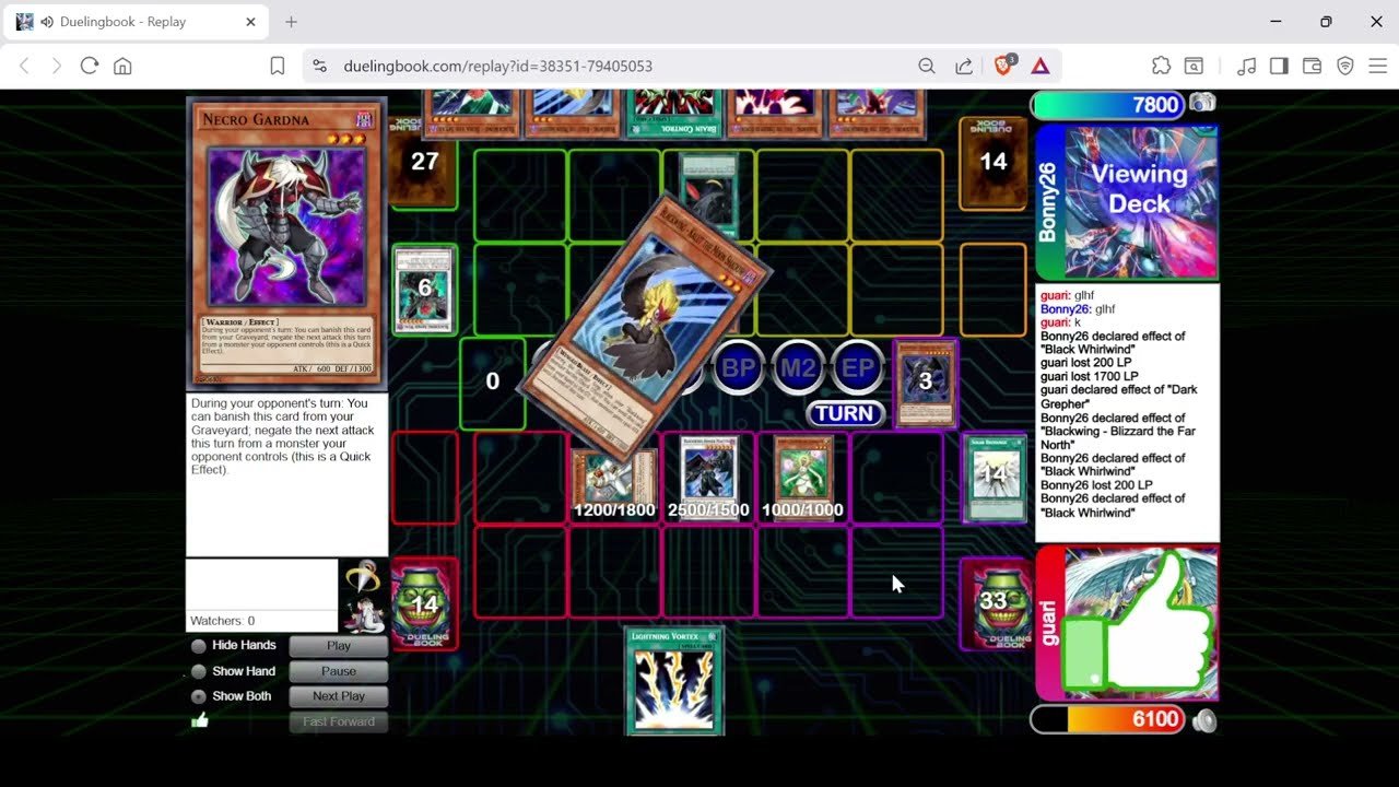 Vayusworn 53 cards vs Blackwing - Edison Format Duel