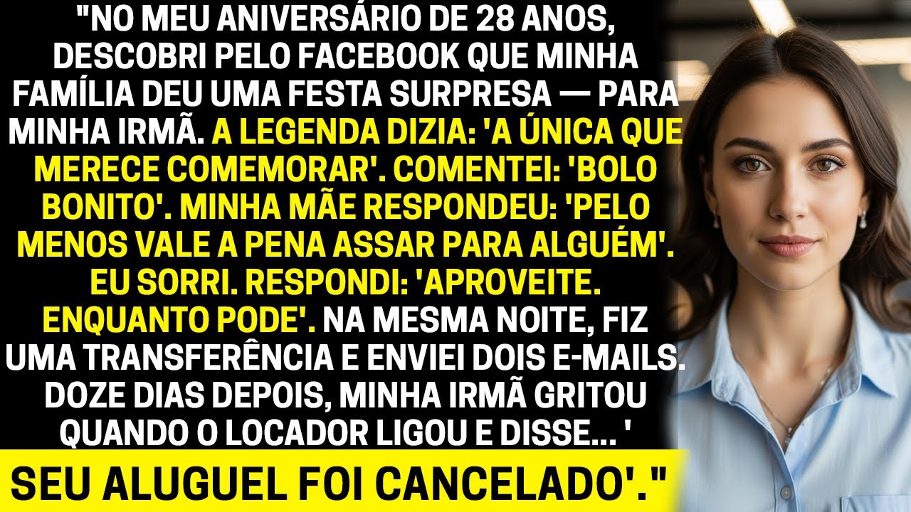 Passei meu aniversário sozinha — enquanto minha família festejava como se fosse o da minha irmã.