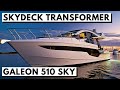 GALEON 510 SKY MOTOR YACHT TOUR / Skydeck Coastal Cruiser Liveaboard Luxury Power Yacht