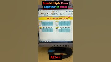 Sum multiple rows together with shortcuts in Ms. excel😱✅ #shorts #shortsvideo #youtubeshorts
