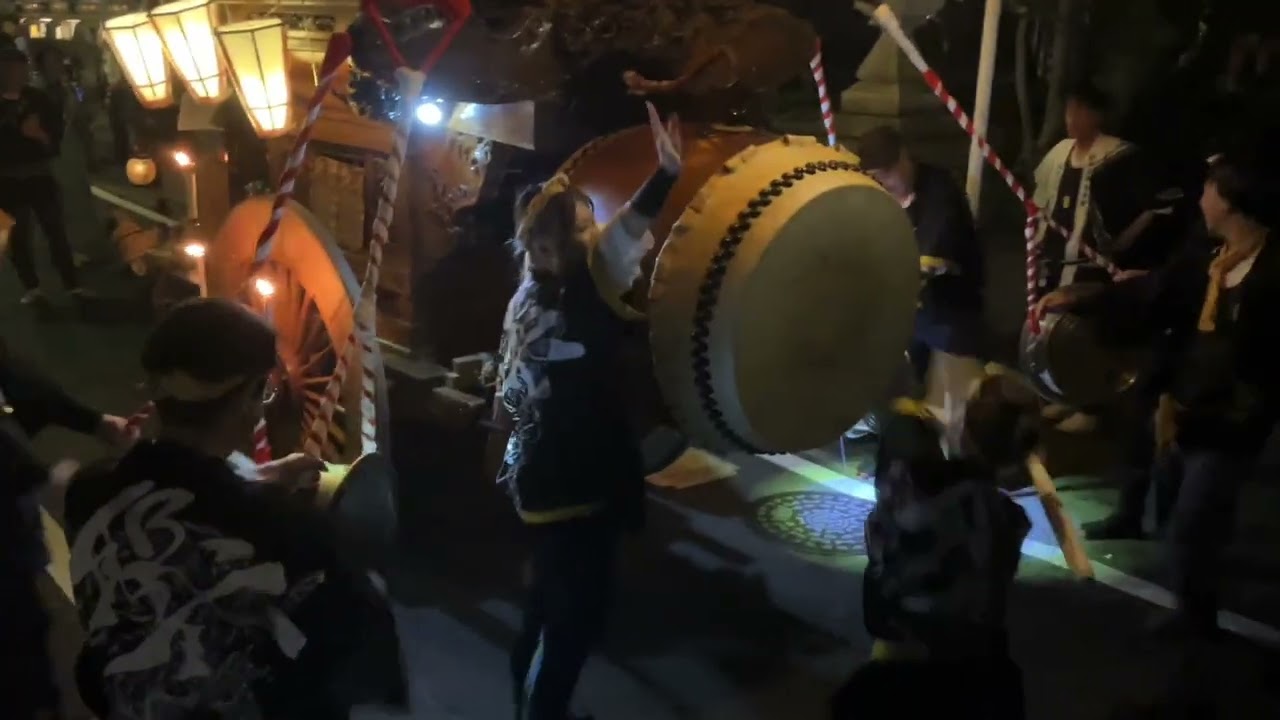 2025(R07)年 7月18日(金) 四日市市松原の石取祭  松一祭車  聖武天皇社前にて