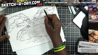 Sci Fi Sketching - How to draw spaceships using markers