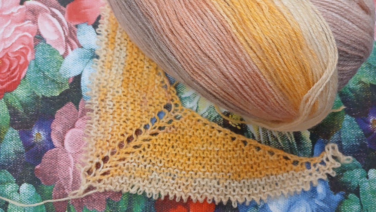 Косынка, бактус, шаль в- ля чайка, просто, быстро! Получится у всех!!!