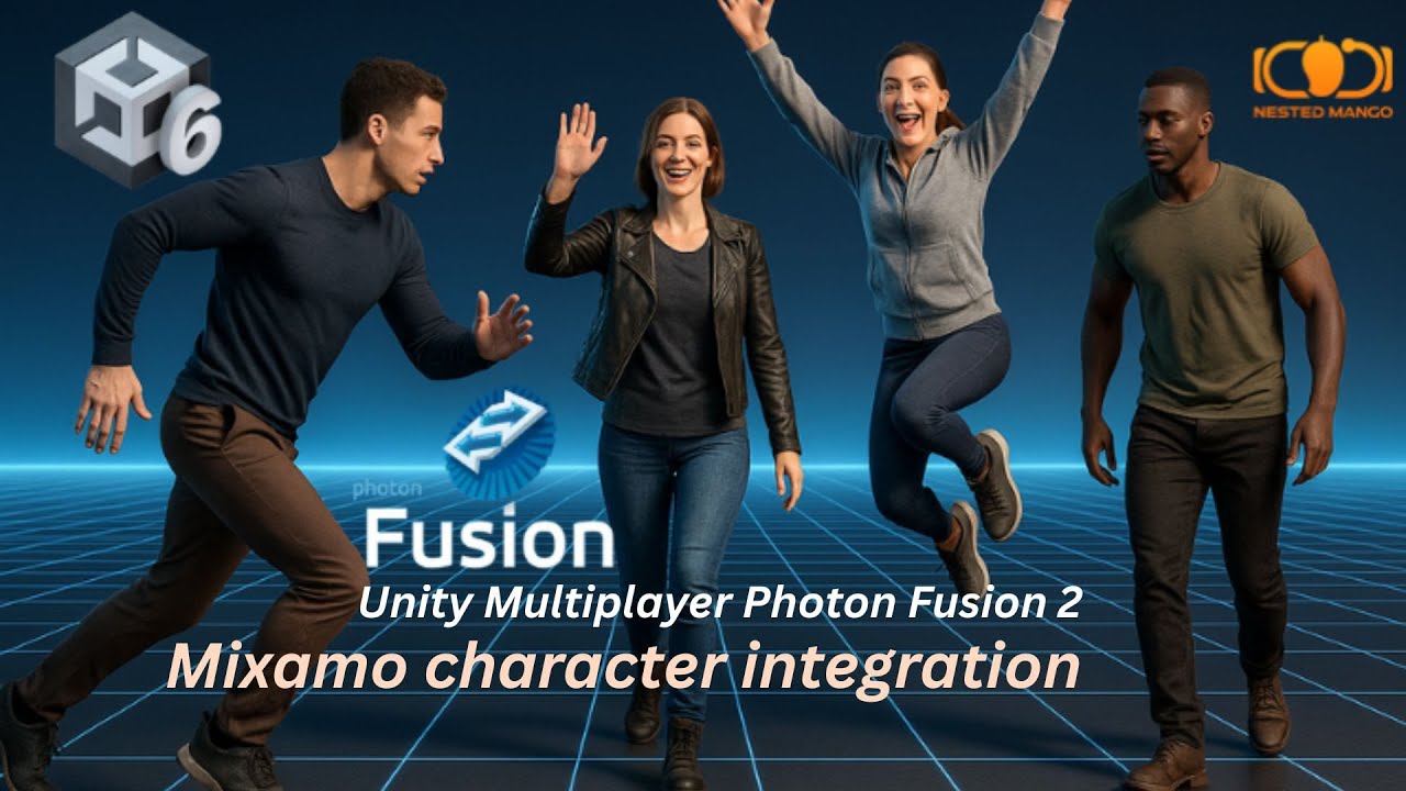 Unity Multiplayer Photon Fusion 2 Course Mixamo character integration (07)