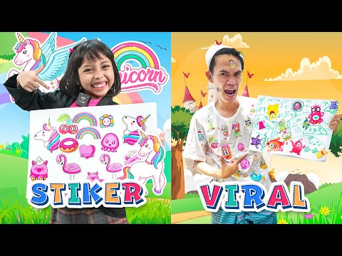 LEIKA MASUK KE DUNIA STIKER VIRAL 😍 DRAMA PARODI LEIKA VS TOMPEL CHALLENGE NEMPEL STICKER VIRAL