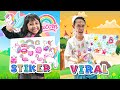 Leika masuk ke dunia stiker viral  drama parodi leika vs tompel challenge nempel sticker viral