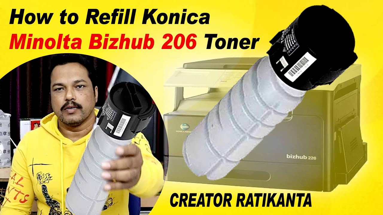 how to refill konica minolta 206 toner konica minolta 206 toner refill-Toner - YouTube