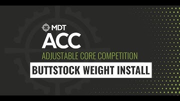 How to install the buttstock weight on your MDT ACC Chassis System