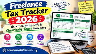 Freelance Tax Tracker 2026 | Expenses, Write-Offs & Quarterly Taxes Made Easy