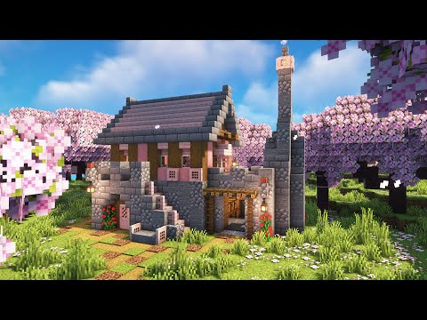 Casa De Cerezo para survival/ Minecraft Cherry House