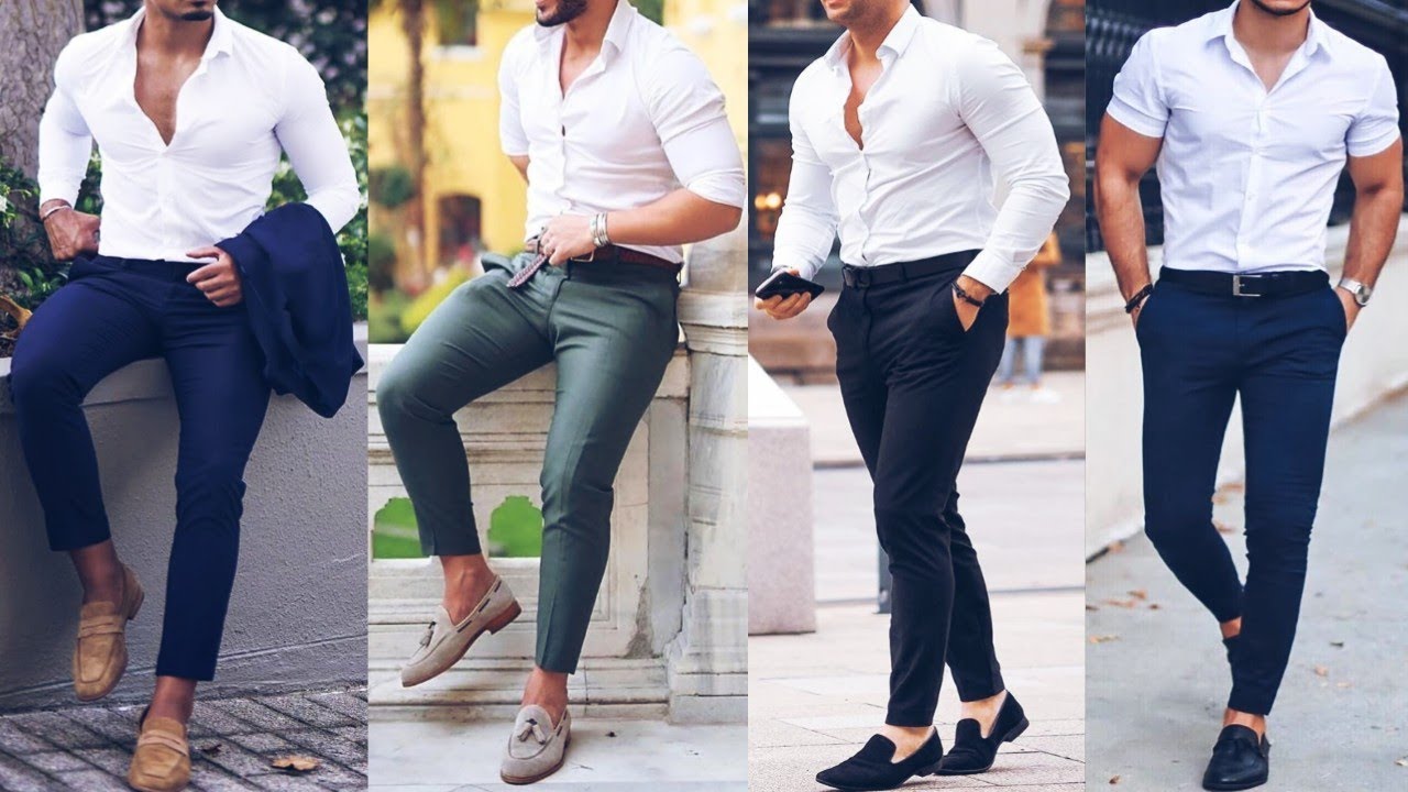 white shirt style for man