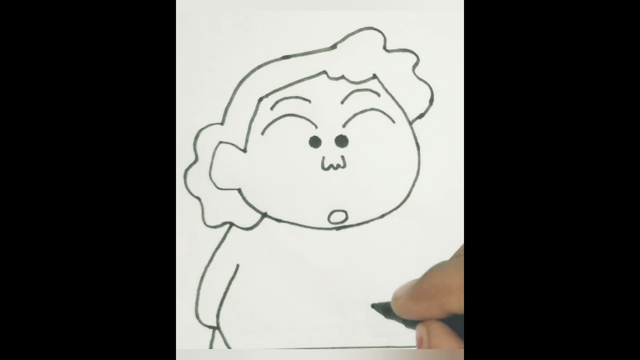 how to draw masao's mom from shinchan😊😊