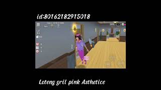 ID Sakura School Simulator Loteng gril pink Asthetice