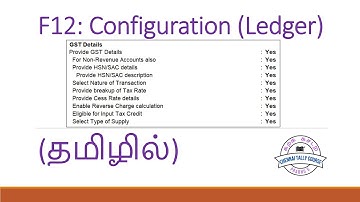F12 Configurations || GST Details for Ledger Master