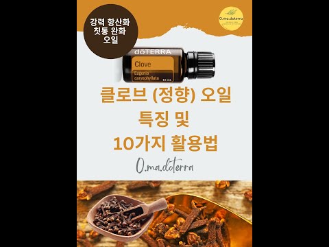 클로브 에센셜 오일의 특징및 10가지 활용법 (강력한 항산화 오일! 칫과 비용 아껴주는 오일)