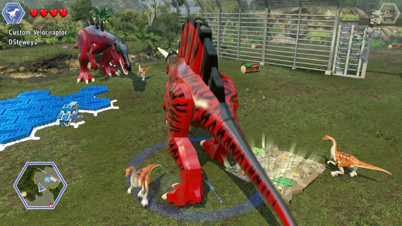 My custom dinosaurs in lego Jurassic world :} - YouTube