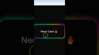 Neon Gradient border using CSS in 30 sec#shorts #coding