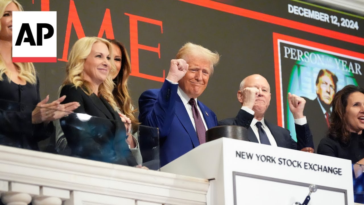 Trump rings the opening bell at the NYSE as Time's Person of the Year