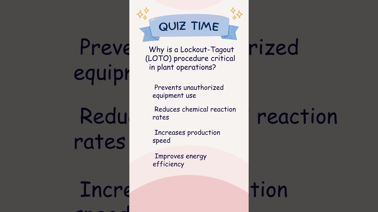 Why is Lockout-Tagout (LOTO) Critical in Plant Operations? | Safety First! 