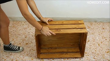 Crate Coffee Table on Wheels - DIY