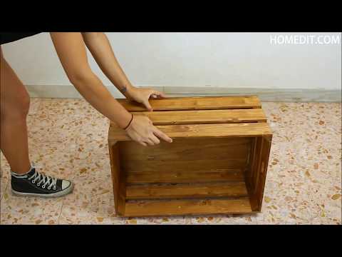 Crate Coffee Table on Wheels - DIY