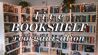 live bookshelf reorganization