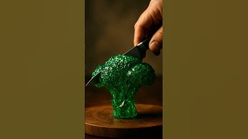 Knife vs Crystal Broccoli 💎🥦 | Unreal Cut in 4K ASMR! #satisfying #asmr