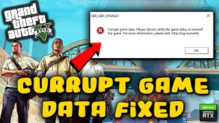 [FIX] ERR_GEN_INVALID Corrupt Game Data in GTA 5 || GTA V Corrupt game Data Fixed✅