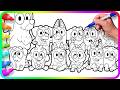 BLUEY Coloring Pages / I show you How to color Bingo's Class - Bentley, Buddy, Lila and other