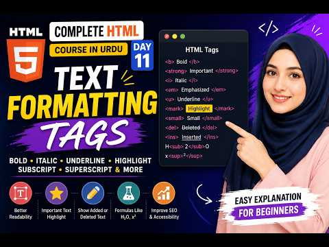 Transform Plain Text into Professional HTML | Text Formatting Tags | HTML Course| Day 11