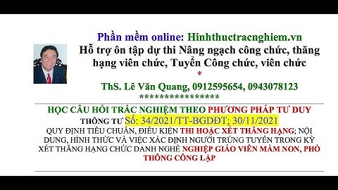GV THĂNG HẠNG II LÊN HẠNG I; HẠNG III LÊN HẠNG II, VỚI GIÁO VIÊN THPT; THCS; TIỂU HỌC; MẦM NON-TT 34
