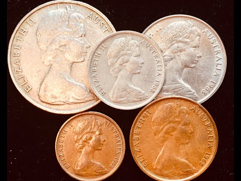 Australia 1968 1, 2, 5, 10 And 20 Cent Coin Collection