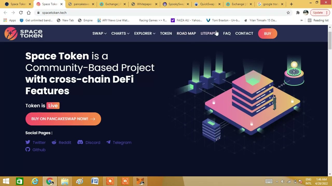 space$ token space Token is a commodity-Based project with cross-chain Defi Features.