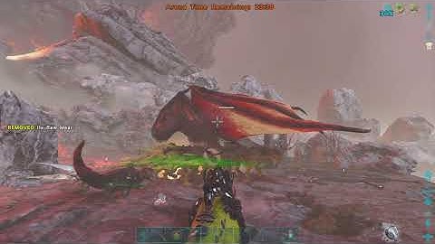 ARK alpha dragon boss 1st try. OP rexs, ark bugs my tek saddle wouldn