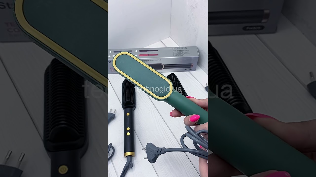 Расческа-Выпрямитель Hair Straightener HQT-908/909 в трёх цветах